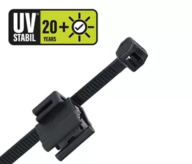 Kantenclips mit KABI 200x4.8mm Oben/KABI parallel zur Kante 1-3mm/PA6/VE=100 Stück