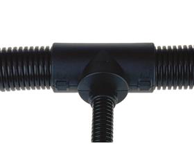 T-Verteiler für Wellschläuche PA6 schwarz – Serie TH