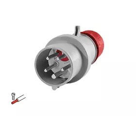 CEE Stecker 16 A, IP44|54, gerade mit Schraubanschluss | Phasenwender
