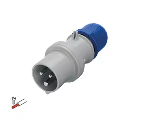 CEE Stecker 32 A, IP44|54, gerade mit Schraubanschluss