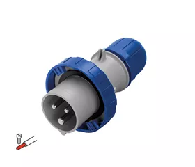 CEE Stecker 16 A, IP66|67|69, gerade mit Schraubanschluss