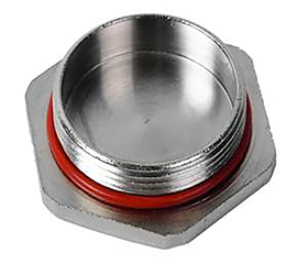 BLISTO MS OR 6-kant Verschlussschraube – Messing, vernickelt, mit Silikon-O-Ring