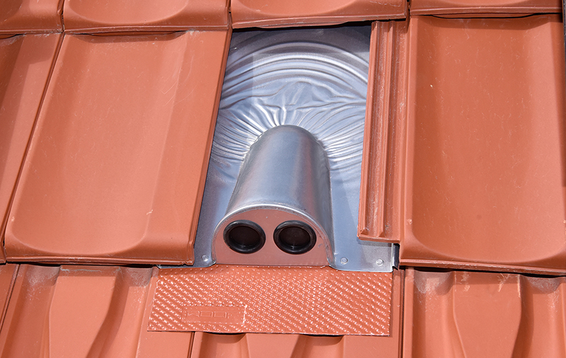 plica Doppel-Rohrdurchführung Anwendungsbeispiel