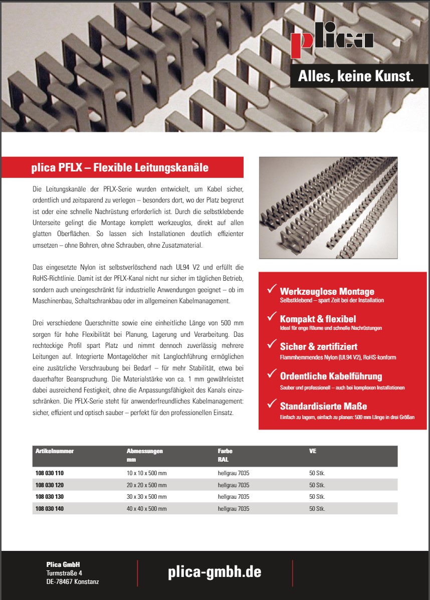 PFLX Flexible Leitungskanäle